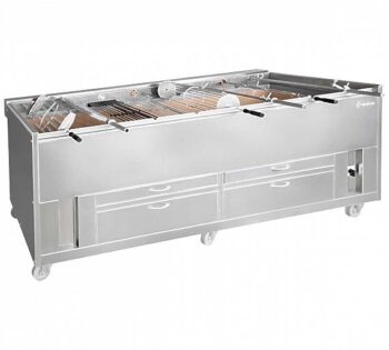 Grelhaco Asador de Carbón Vegetal Rotativo CCVR Simple