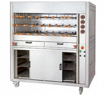 Grelhaco Asador de Gas Rodizio Triple