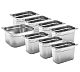 Infrico Kit Cubeta Acero Inox GN 1/2 y GN 1/4
