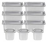 Infrico Kit Cubeta Acero Inox GN 1/3 y GN 1/6