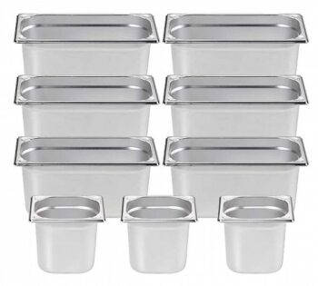 Infrico Kit Cubeta Acero Inox GN 1/3 y GN 1/6