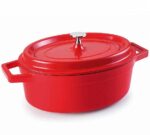 Lacor Cacerola Oval con Tapa Mini Roja Cocottes