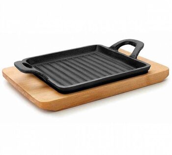 Lacor Mini Plancha Grill Cuadrada con Base Magma