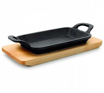 Lacor Mini Plancha Grill Lisa Rectangular con Base Magma