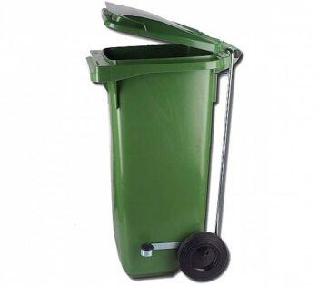 Llorca Contenedor Verde 120L con Ruedas y Pedal