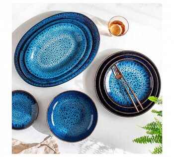 Lubiana Vajilla Porcelana Hotel Cosmos Blue
