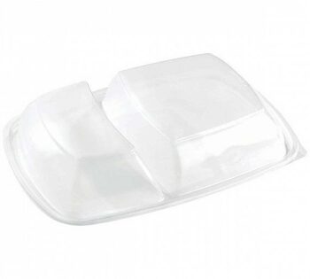 Tapa Envase Rectangular FastPac 2 Compartimentos