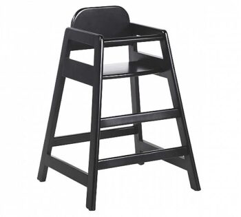 Muebles Romero Trona Madera Baby Acabado Negro