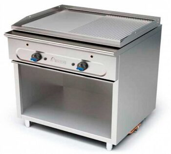 Mundigas Fry Top Hierro Serie 750 Placa Mixta F-27/LE