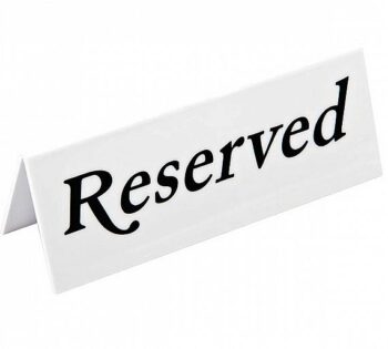 Olympia Cartel de Mesa Reservado Plástico