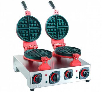 Omake Gofrera Redonda Doble con Placa Intercambiable