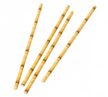 Pajitas de Papel Estilo Bambú