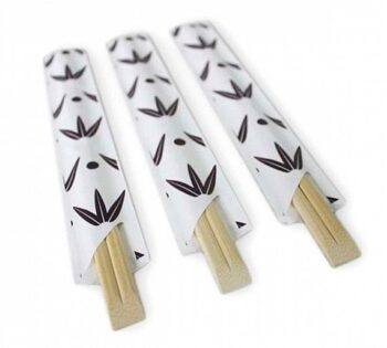 Palillos de Bambú con Funda de Papel