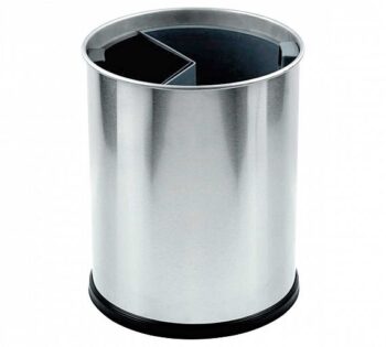 Probbax Papelera con 2 Compartimentos Inox