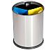 Probbax Papelera con 3 Compartimentos Inox