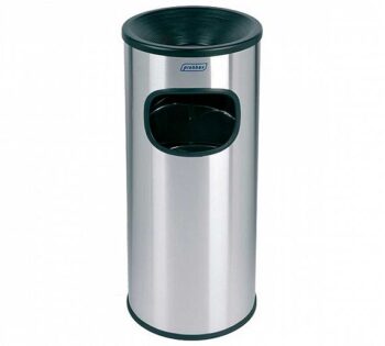 Probbax Papelera con Cenicero Acero Inox