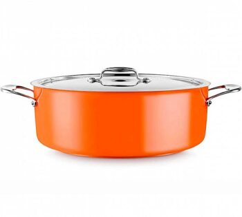 Pujadas Cacerola Baja con Tapa Cool Line Naranja