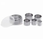 Pujadas Caja de 8 Cortapastas Redondos Lisos Acero Inox