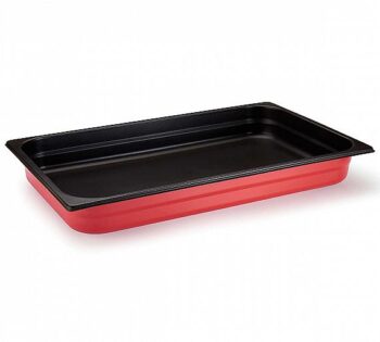 Pujadas Cubeta Antiadherente Fondo Difusor GN 1/2 Rojo