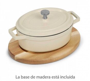 Pujadas Mini Cazuela Oval con Tapa Blanca