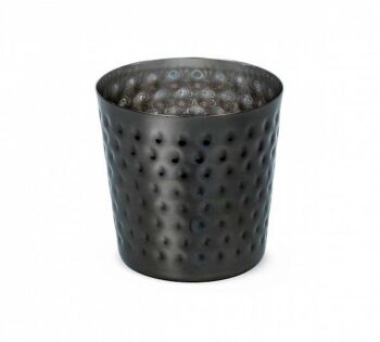 Pujadas Mini Vaso para Servir Acabado Martillado Negro