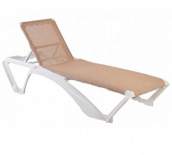 Resol Tumbona Marina Beach Estructura Blanca