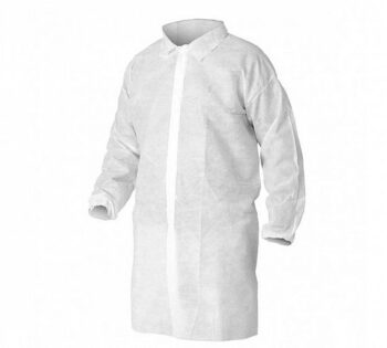Ressol Bata Visita TST Blanca con Velcro