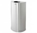 Rubbermaid Papelera Semicircular con Tapa Abierta Acero Inox