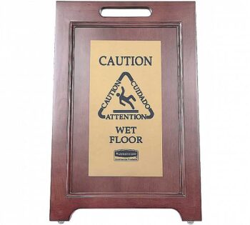 Rubbermaid Señal de Suelo Mojado en Madera