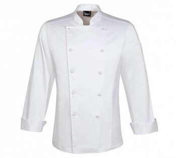 Sager Chaqueta Chef Entallada Blanca Costadillo Elástico