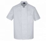 Sager Chaqueta Manga Corta Unisex 9604 Blanca