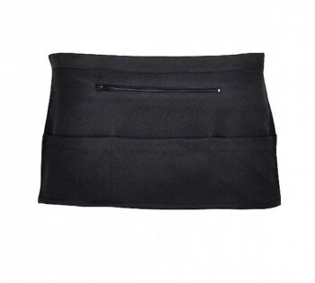 Sager Delantal Monedero Cremallera Negro