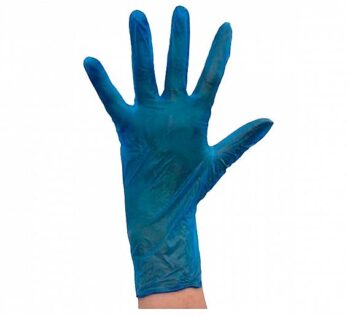 Sanicen Guantes de Vinilo sin Polvo Eco Azul Talla Grande (100 uds)