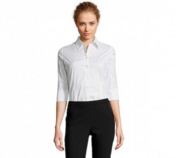 Sol´s Camisa Strech Mujer Manga 3/4 Effect Blanca