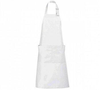 Sol´s Delantal Gala con Bolsillos Blanco