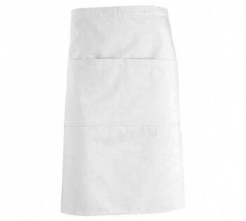 Sol´s Delantal Medio Greenwich Blanco con 2 Bolsillos