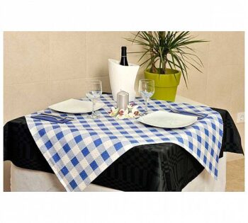 Llorca Mantel Desechable Cuadro Azul