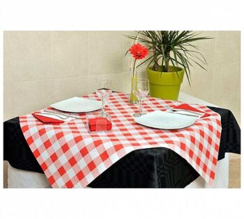 Llorca Mantel Desechable Cuadro Rojo