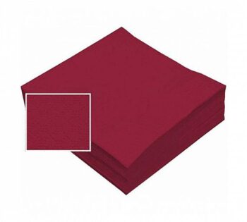 Llorca Servilleta 40x40 de 2 Capas Burdeos