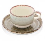 Güral Porselen Eo Terra Taza y Platillo