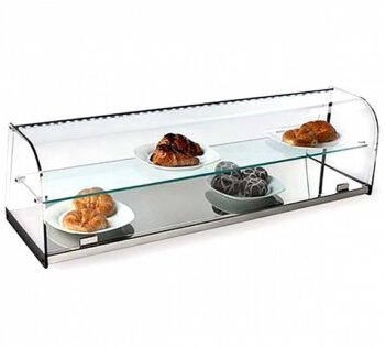 VG Vitrina Cristal Curvo Inox VCL 2 Pisos