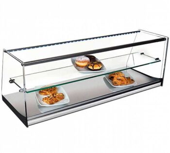 VG Vitrina Cristal Plano Inox VRL 2 Pisos