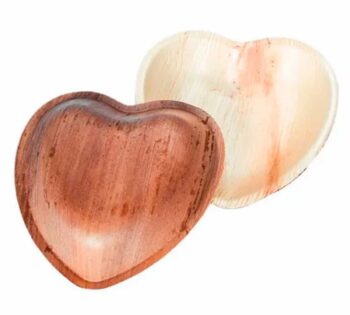 Plato Hoja de Palma Corazón
